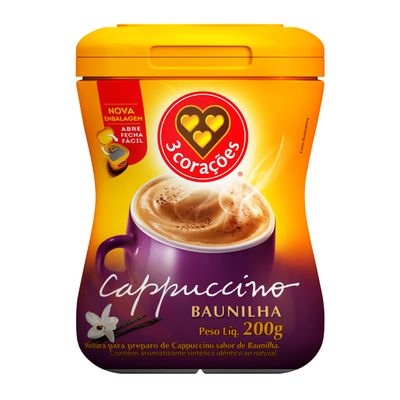 3 Coracoes Cappuccino Baunilha - 200g
