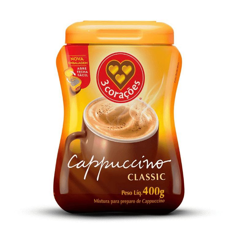 3 Coracoes Cappuccino Tradicional - 400g