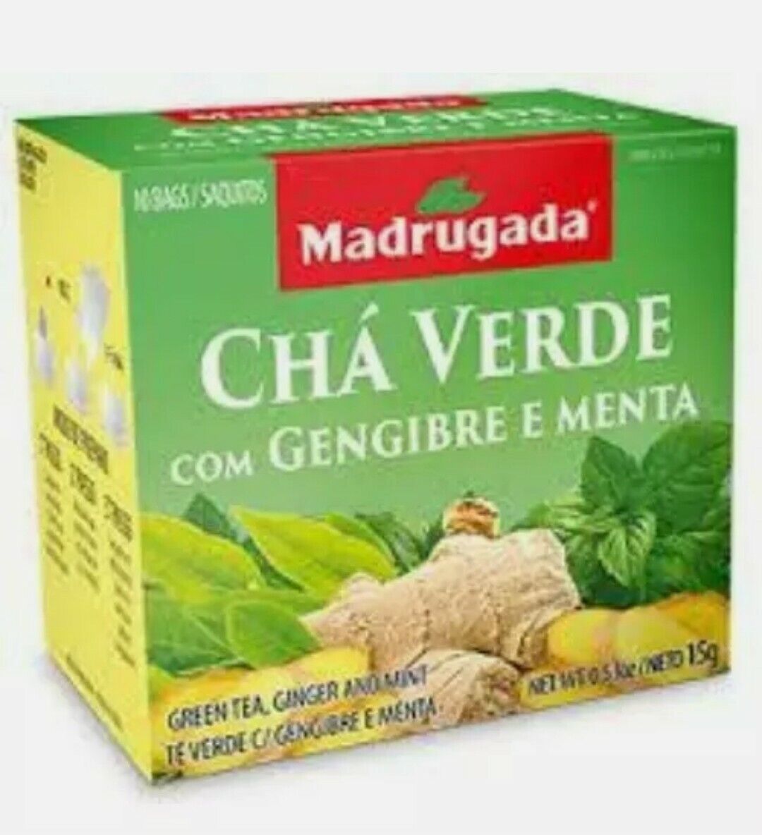 Madrugada Cha Verde com Gengibre e Menta- 15g