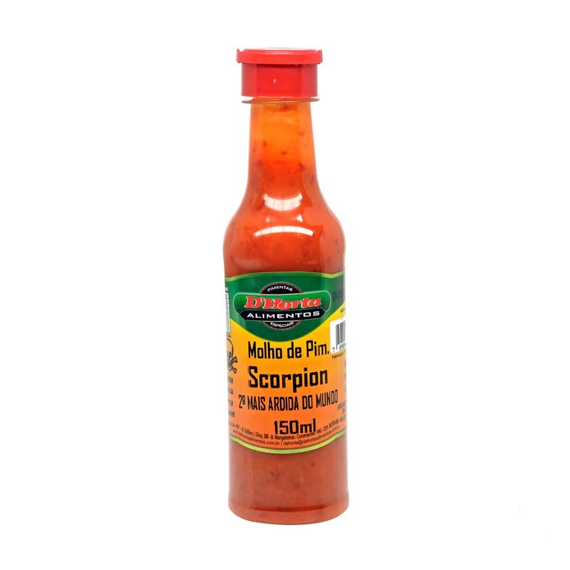 D&#39;Horta Molho de Pimenta Scorpinhao - 150ml