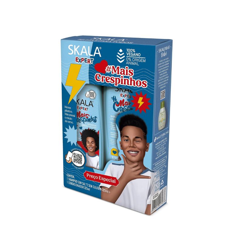 Skala Kit Shampoo e Condicionador Mais Crespinhos- 650ml