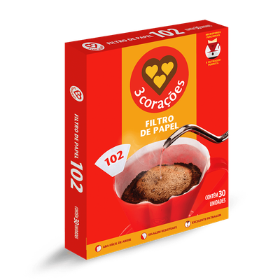 3 Coracoes Filtro Papel 102 30 Unidades