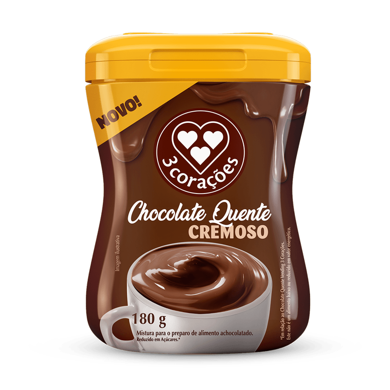 3 Coracoes Chocolate Quente Cremoso - 180g