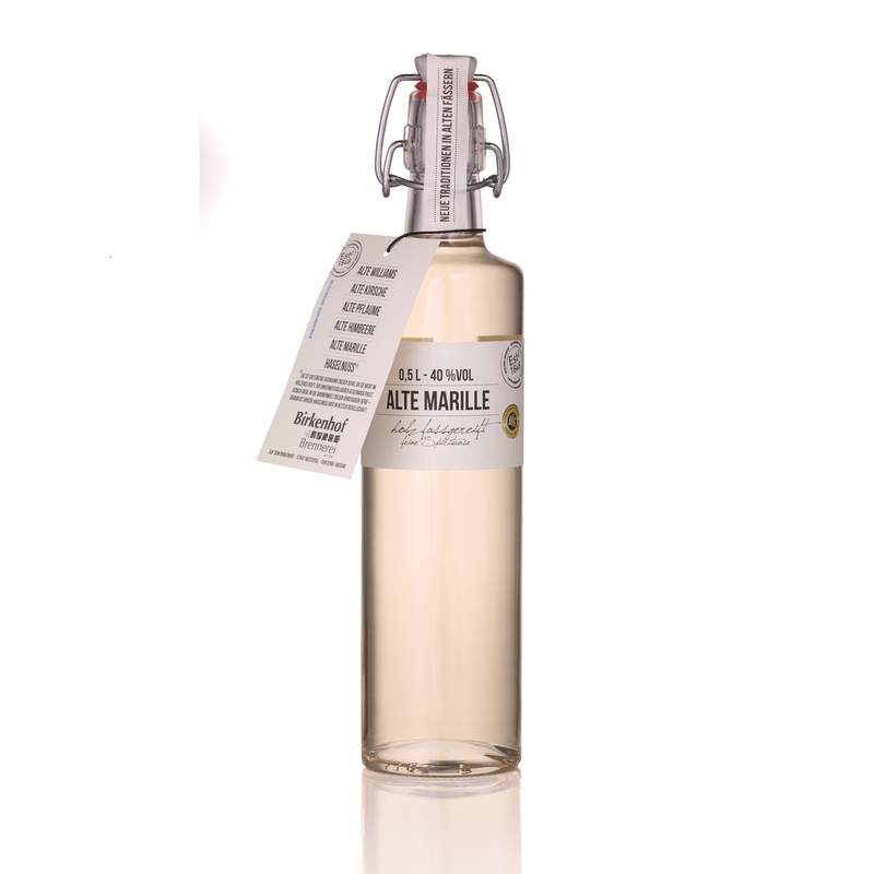 Alte Marille - Feine Spirituose im Cognacfass gereift - Birkenhof Brennerei - 40% Vol. - 500ml