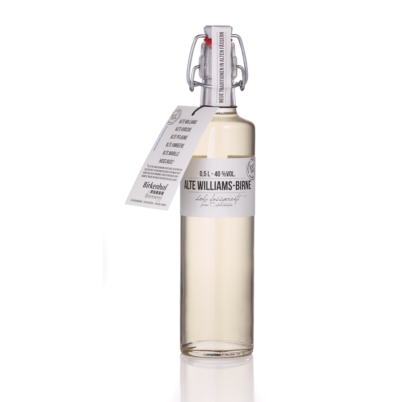 Alte Williams-Birne - Feine Spirituose im Cognacfass gereift - Birkenhof Brennerei - 40% Vol. - 500ml