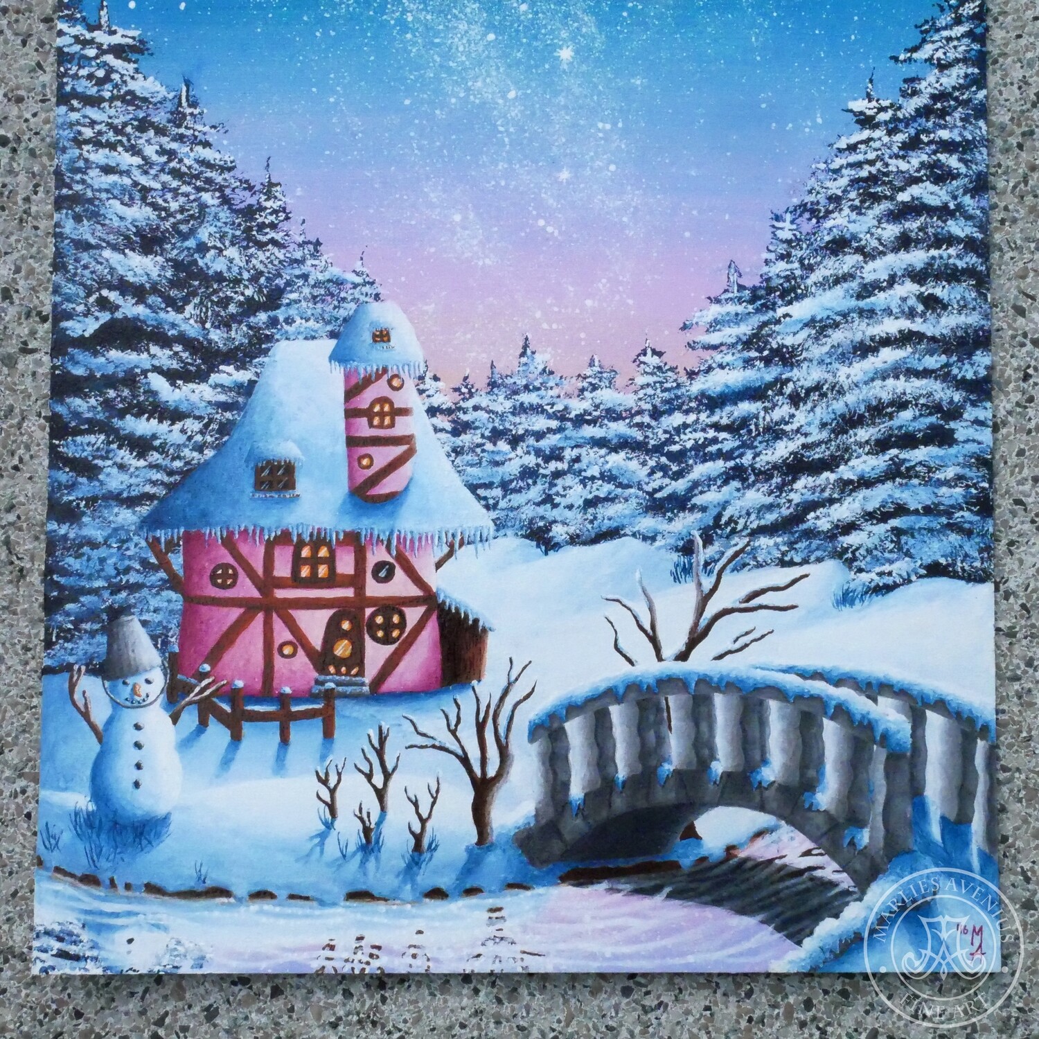 Acrylgemälde &quot;Winterzauber&quot;, 30x40 cm | Original