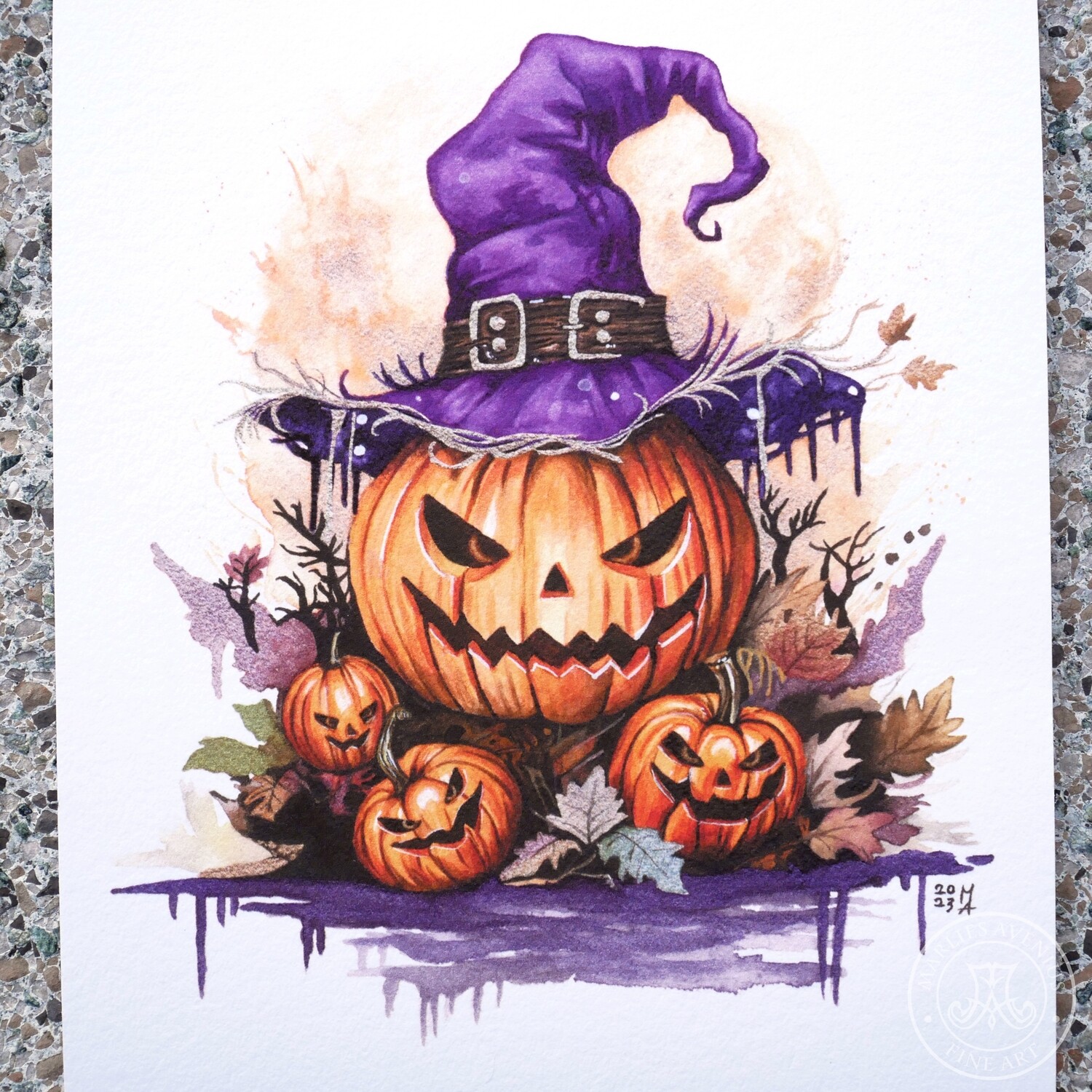 Giclée Print DIN A5 14,8x21 cm &quot;Mr. Orange &amp; Sons&quot; |  Limited Edition