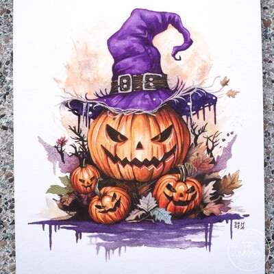 Giclée Print DIN A5 14,8x21 cm &quot;Mr. Orange &amp; Sons&quot; |  Limited Edition
