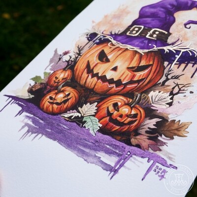 Giclée Print 18,4x21 cm (DIN A5) &quot;Mr. Orange &amp; Sons&quot; |  Limited Glitter Edition