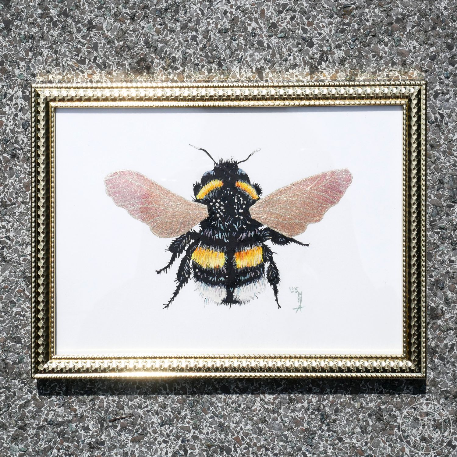 Watercolour Painting „Bumblebee“, 13x18cm | Original