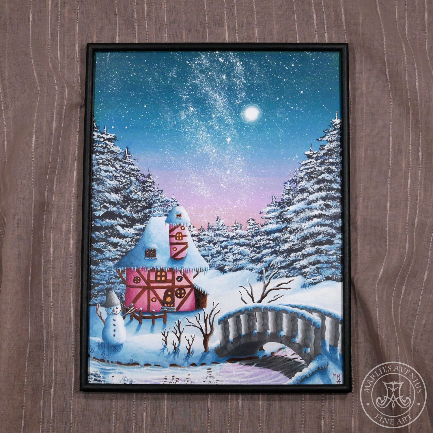 Acrylgemälde &quot;Winterzauber&quot;, 30x40 cm | Original