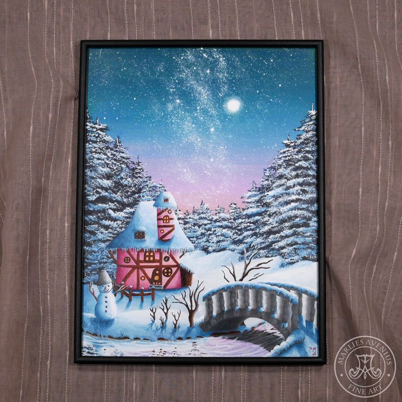 Acrylic Painting "Winter Magic", 30x40 cm | Original