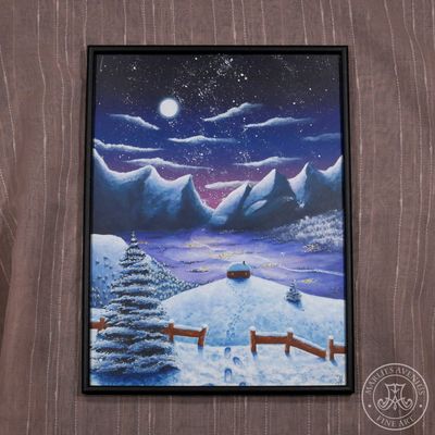 Acrylgemälde &quot;Santa&#39;s Footprints&quot;, 30x40 cm | Original