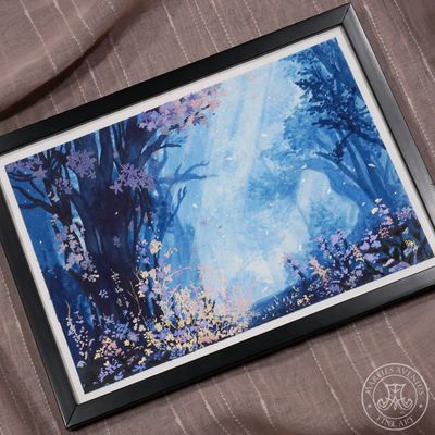 Aquarell „Zauberwald“ 21 x 29,7 cm (DIN A4) | Original Aquarell „Zauberwald“ 21 x 29,7 cm (DIN A4) | Original
