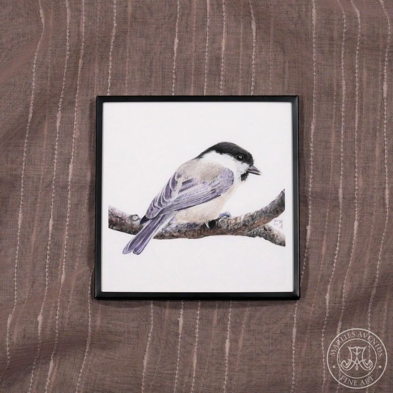 Giclée Print 15x15 cm „Chickadee“