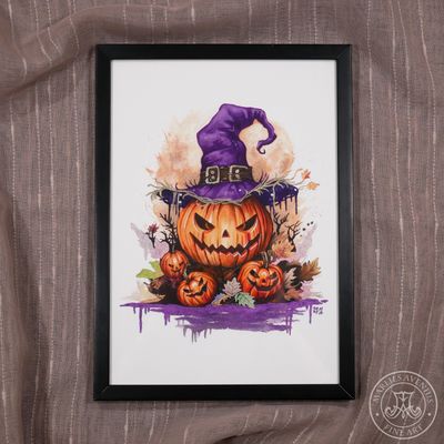 Giclée Print 21x29,7 cm (DIN A4 ) &quot;Mr. Orange &amp; Sons&quot; |  Limited Glitter Edition