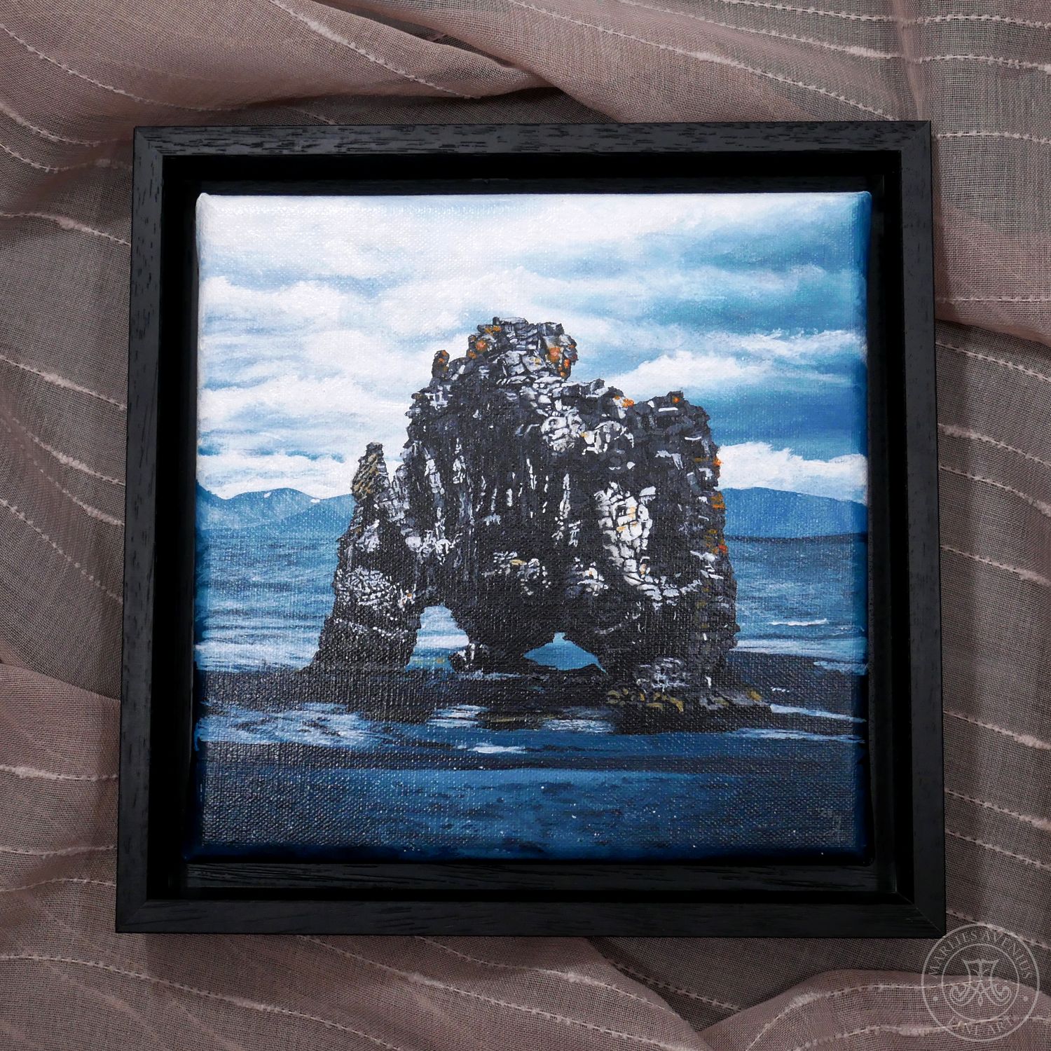 Acrylgemälde &quot;Abraxas&quot; (Steintroll - Serie #1), 20x20 cm | Original