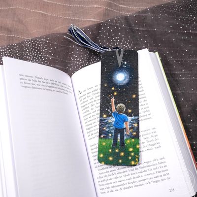 Hand-painted bookmark | Lesezeichen "Call of the Night"