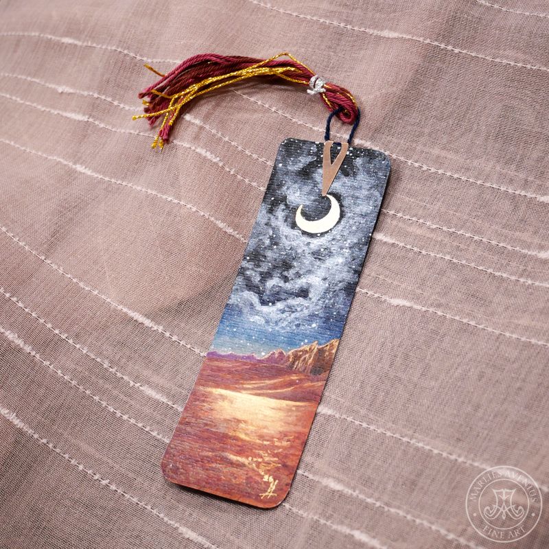 Hand-painted bookmark | Lesezeichen "Of Sands and Wind"