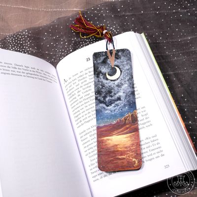 Hand-painted bookmark | Lesezeichen "Of Sands and Wind"
