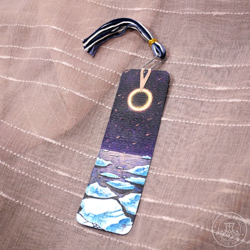Hand-painted bookmark | Lesezeichen "Eclipse"