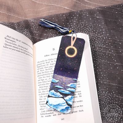 Hand-painted bookmark | Lesezeichen "Eclipse"