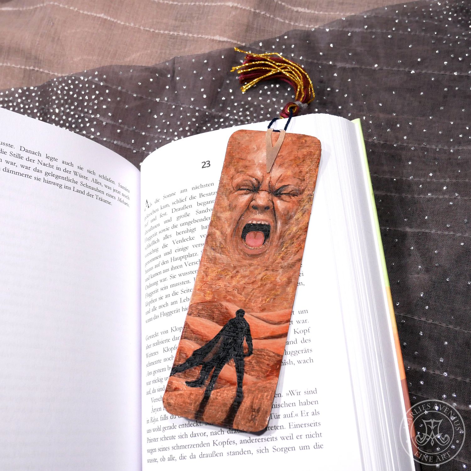 Hand-painted bookmark | Lesezeichen "Facing the Storm"