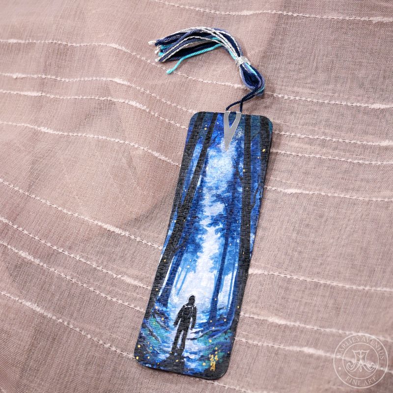Hand-painted bookmark | Lesezeichen "Through the Forest"