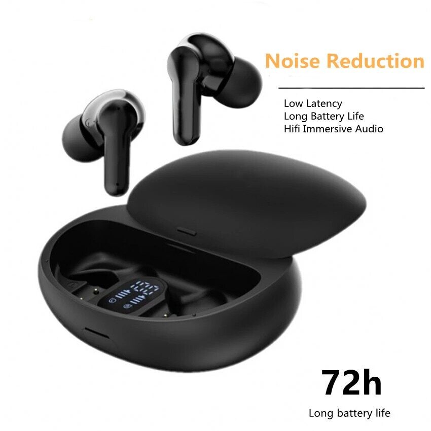 TWS Wireless Bluetooth5.3 Earphone ENC Noise Canceling Earbuds Waterproof Sport Headphone HD Call Long Standby