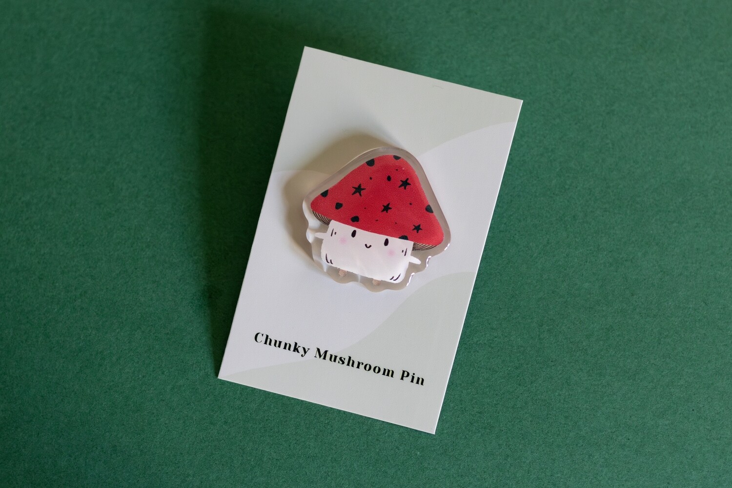 Chunky Mushroom Acrylic Pin