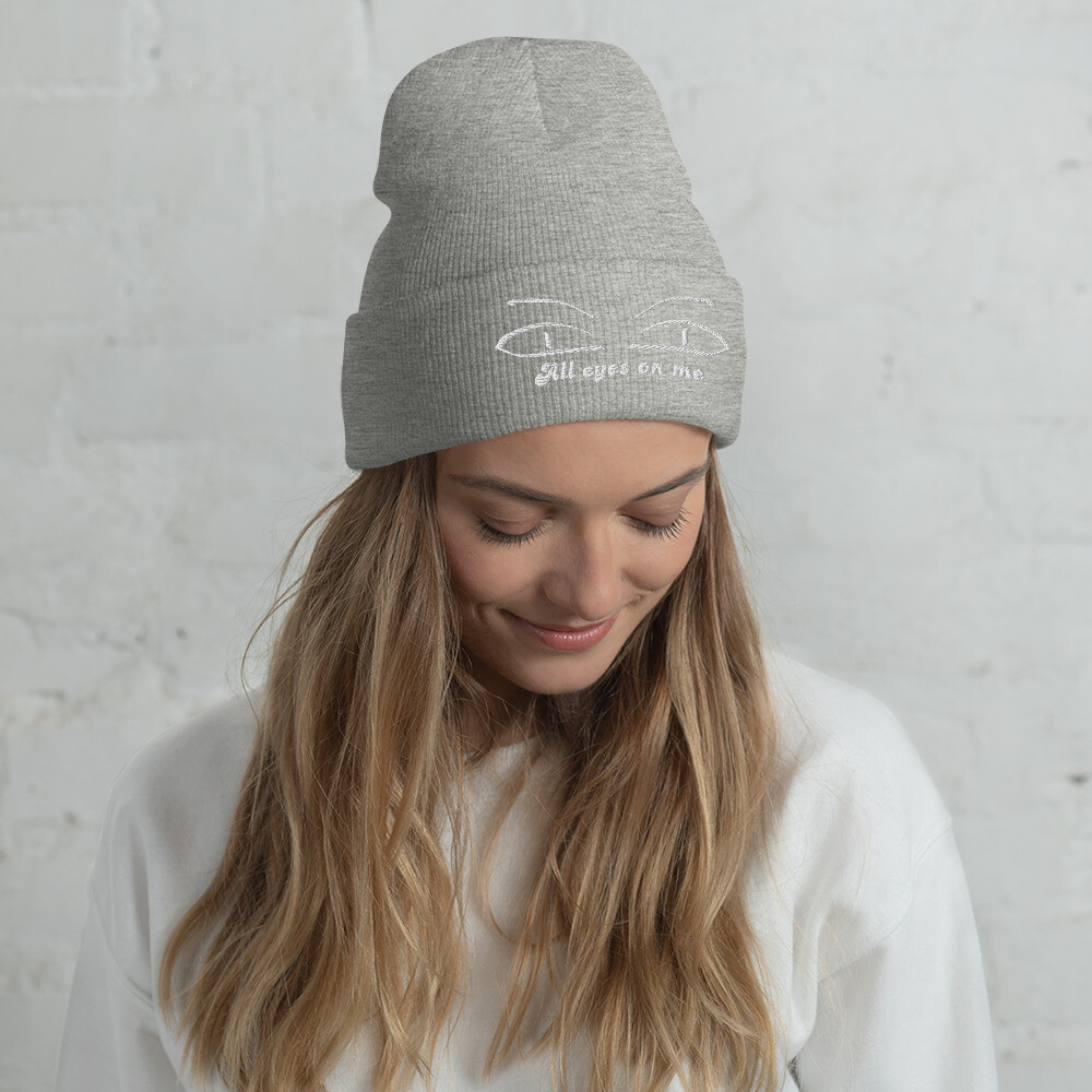 All eyes on me Cuffed Beanie