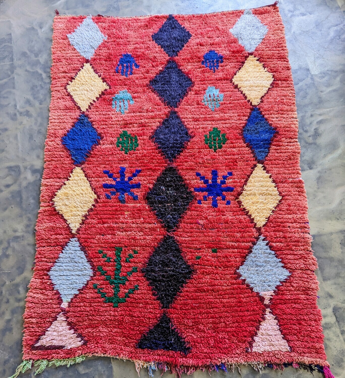 ヴィンテージ/ラグ/ボシャルウィット/モロッコNo.4