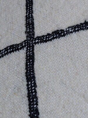 キリムベニワレンプフ-No.8 | Moroccan Pouf－ブラック