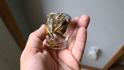 Epoxy Shotglass With Bullets