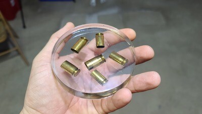&quot;Scattered Bullet&quot; Epoxy Resin Coaster