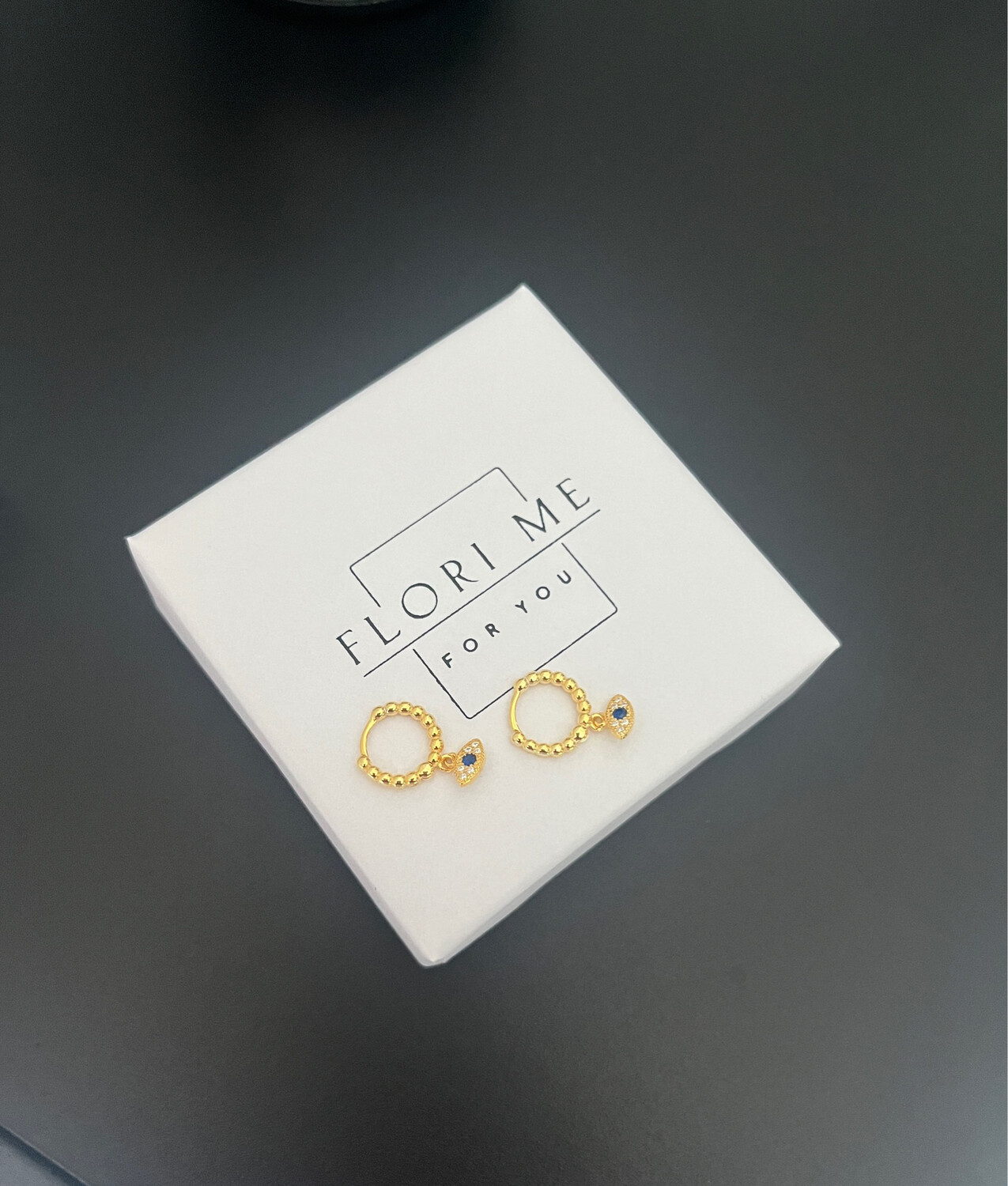 Ohrringe Auge klein gold