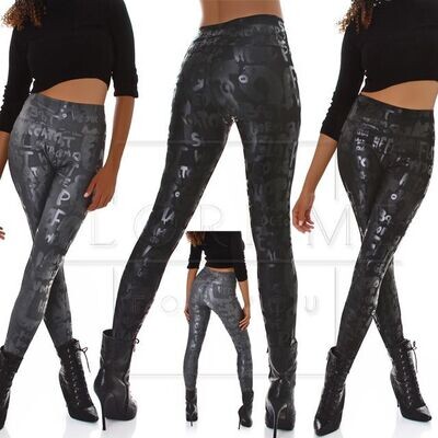 Sexy High Waist Thermo Leggings mit Print