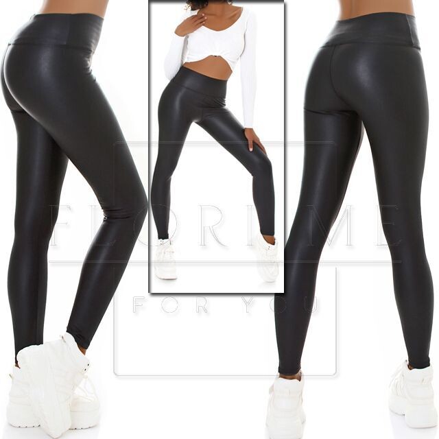 Sexy High Waist Leggings Lederimitat