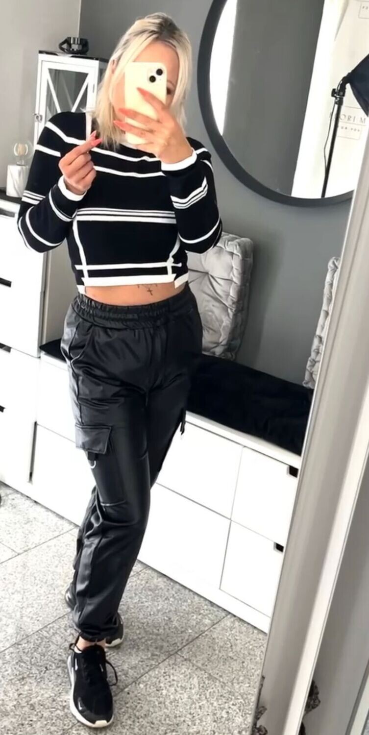 Sexy Crop Pulli Stripes