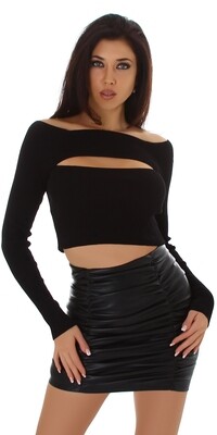 Flori Me Feinripp Crop Pulli Cut Out