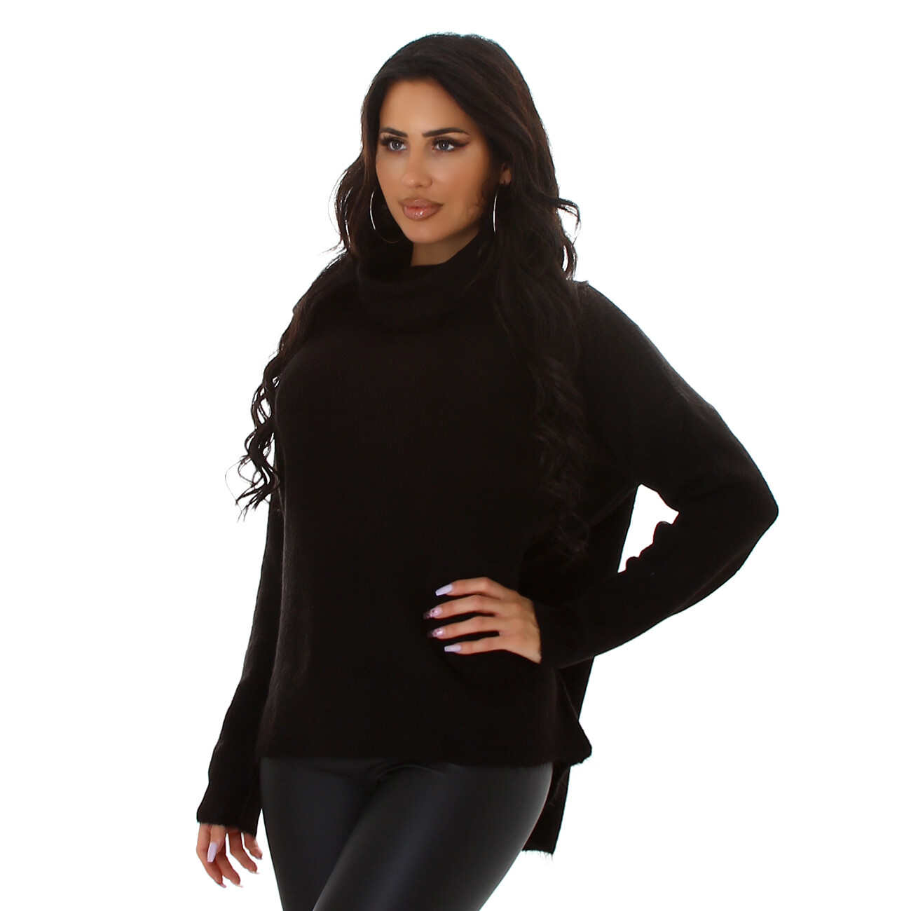 Oversize Rollkragen Pullover