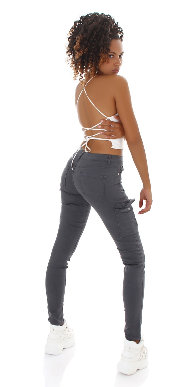 Flori Me High Waist Jeans Cargo Style