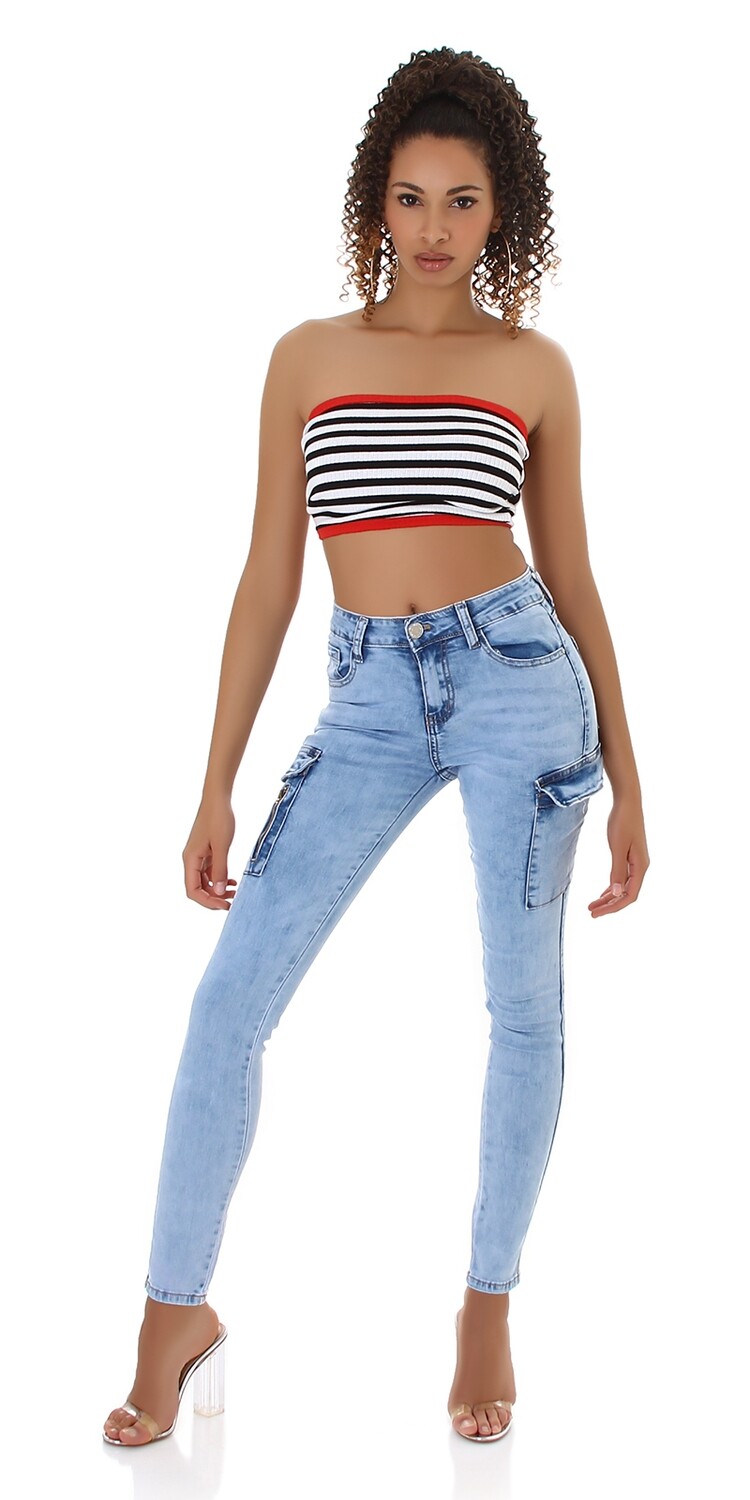 Sexy Skinny Jeans Cargo Look