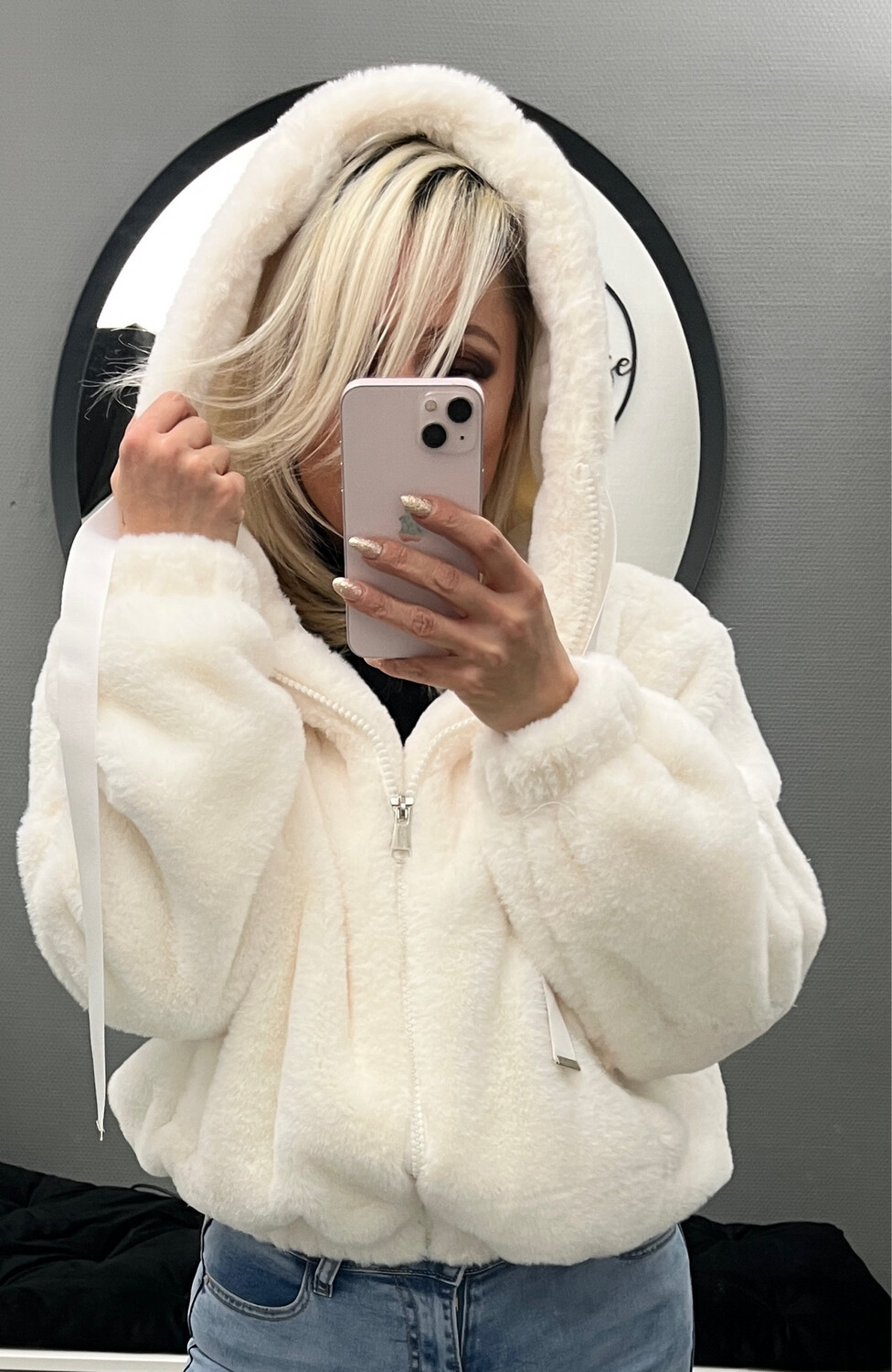 Flori Me sexy Felljacke mit Kapuze