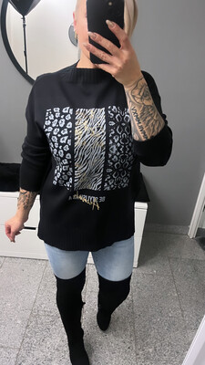 Flori Me Strickpullover mit Print
