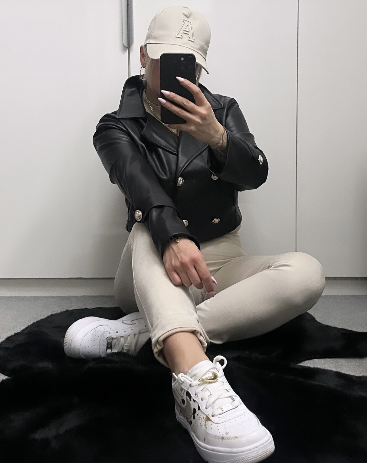 Sexy  Biker Jacke Lederimitat