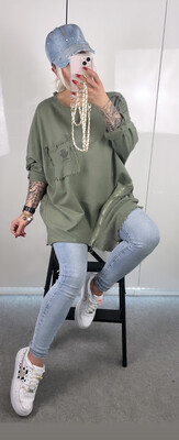 Oversize Shirt asymmetrisch