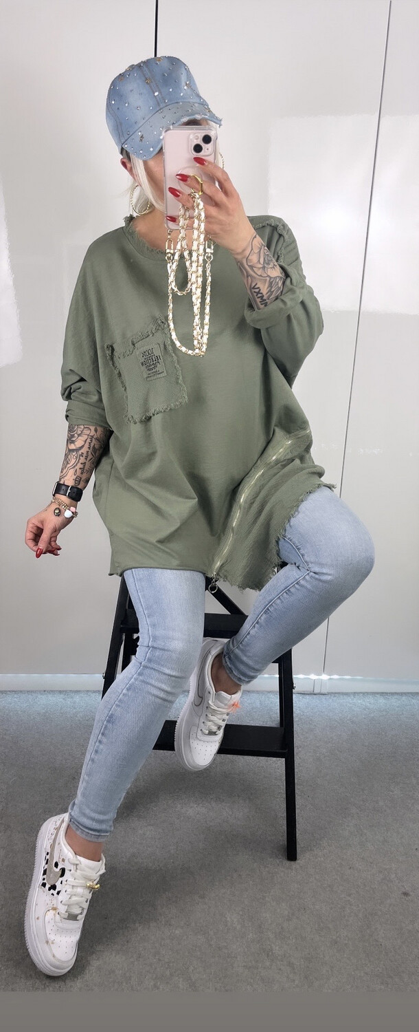 Oversize Shirt asymmetrisch