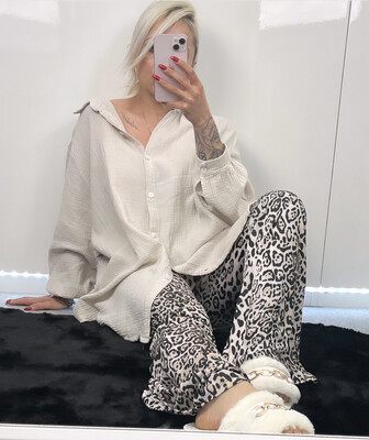 Musselin Hemd Oversize