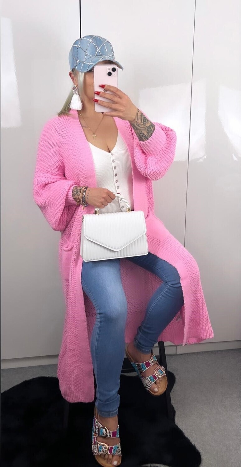 Flori me Grobstrick Cardigan seitlich  2 Taschen